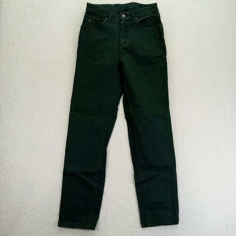 VTG Lee Relaxed Fit Jeans Hunter Green Mens 31x34‎ Cotton USA Denim